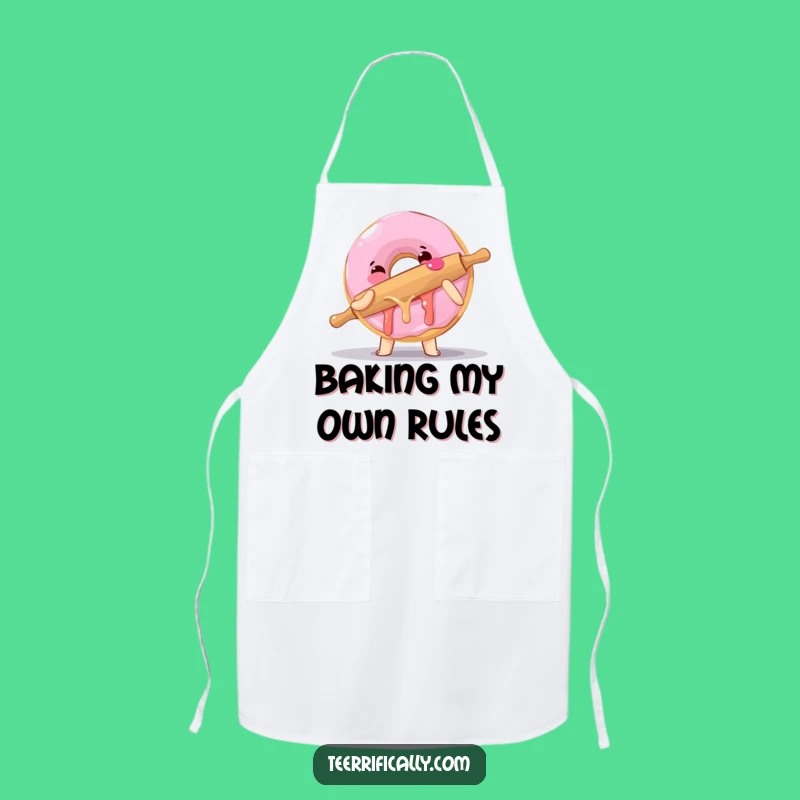 Funny Donut Rolling Pin Apron: Clumsy Baker Protection, Hilarious Gift