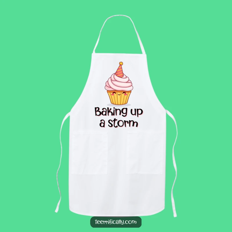 Funny Cupcake Apron: Bake with Joy and Festive Character Style