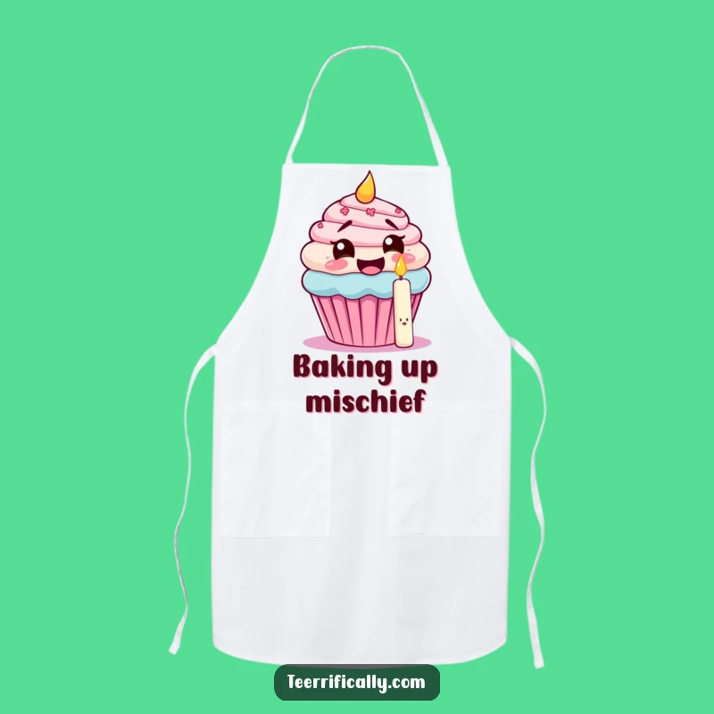 Funny Cupcake Candle Apron: Birthday Baker, Hilarious Gift