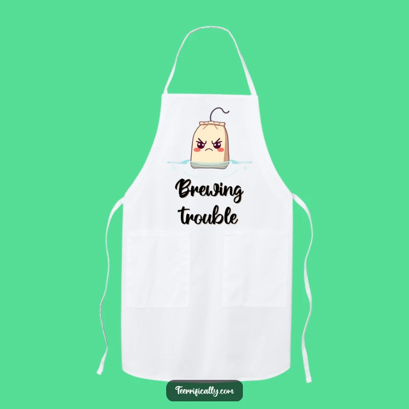 Funny Grumpy Teabag Apron - Brew Up Laughs in the Kitchen