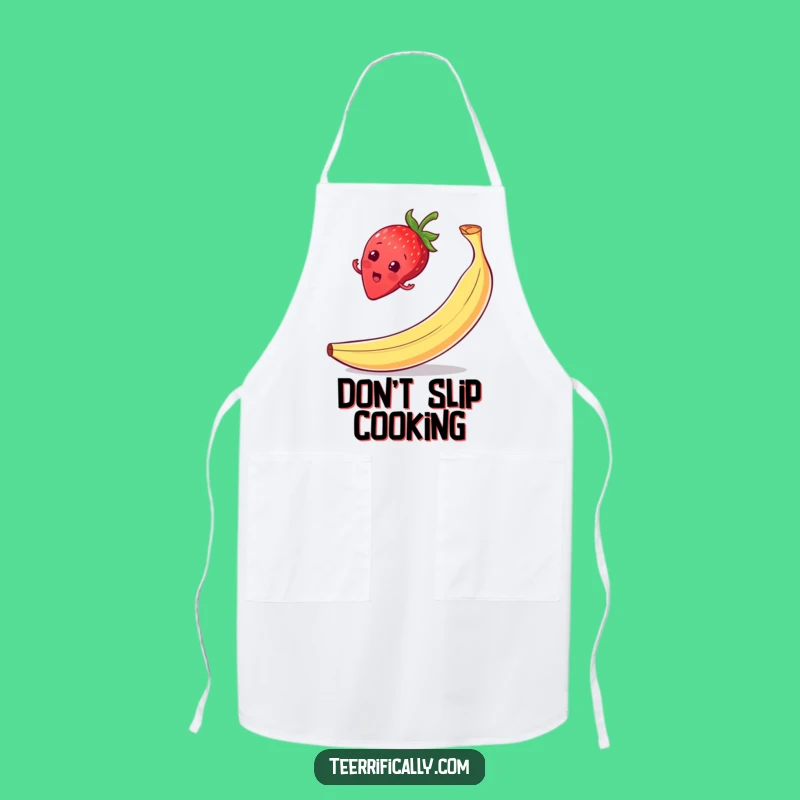 Funny Strawberry Balance Apron: Cook with Cheeky Humor!