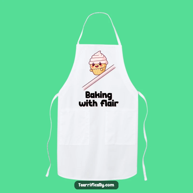 Funny Cupcake Banister Apron - Chef's Sweet & Hilarious Kitchen Wear