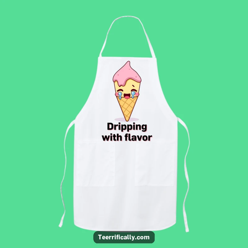 Funny Ice Cream Chef Apron: Hilarious Cartoon for the Joyful Dessert Maker