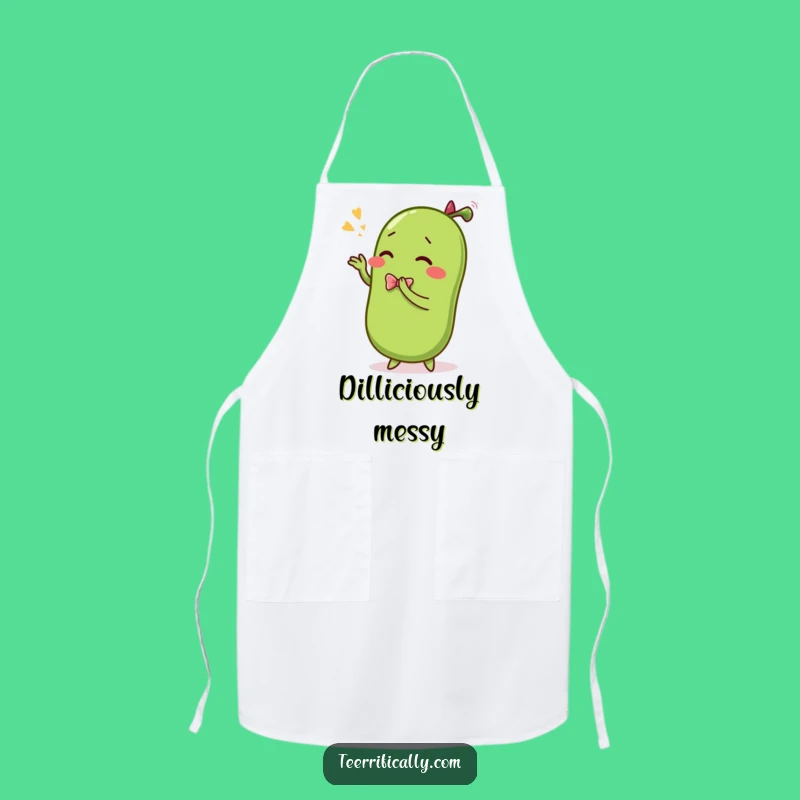Funny Pickle Bowing Apron - Hilarious Kitchen Comedian's Must-Have Funny Gift