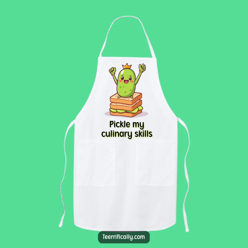 Funny Pickle Toast Hero Apron: Cook with Courage and Brunchy Flair