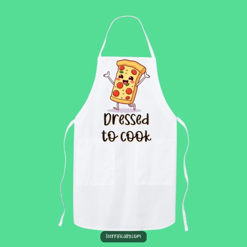 Funny Pizza Chef Apron: Hilarious Cartoon for the Joyful Pizza Maker