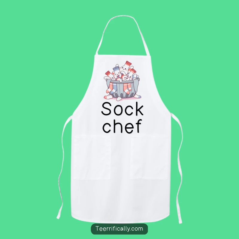 Funny Sock Apron: Laundry Basket Escape Kitchen Fun, Perfect Humorous Gift