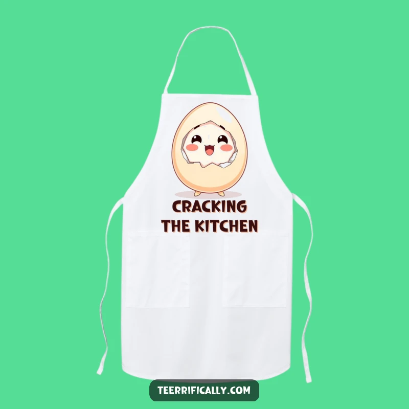 Funny Startled Egg Apron - Hilarious Breakfast Chef Humor Gift