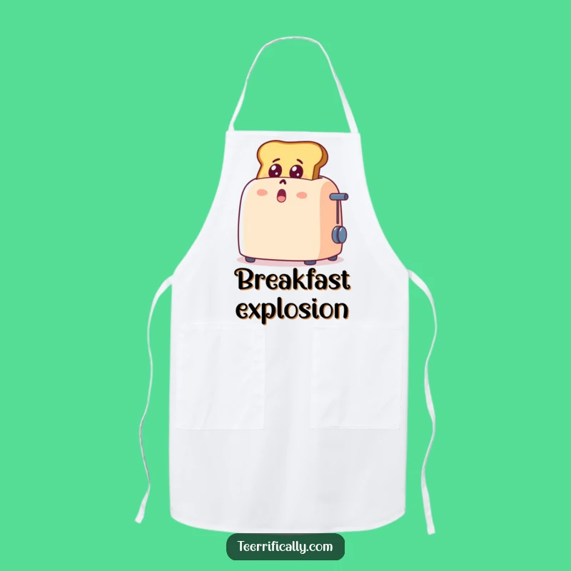 Funny Toast Chef Apron: Hilarious Cartoon for the Shockingly Good Cook