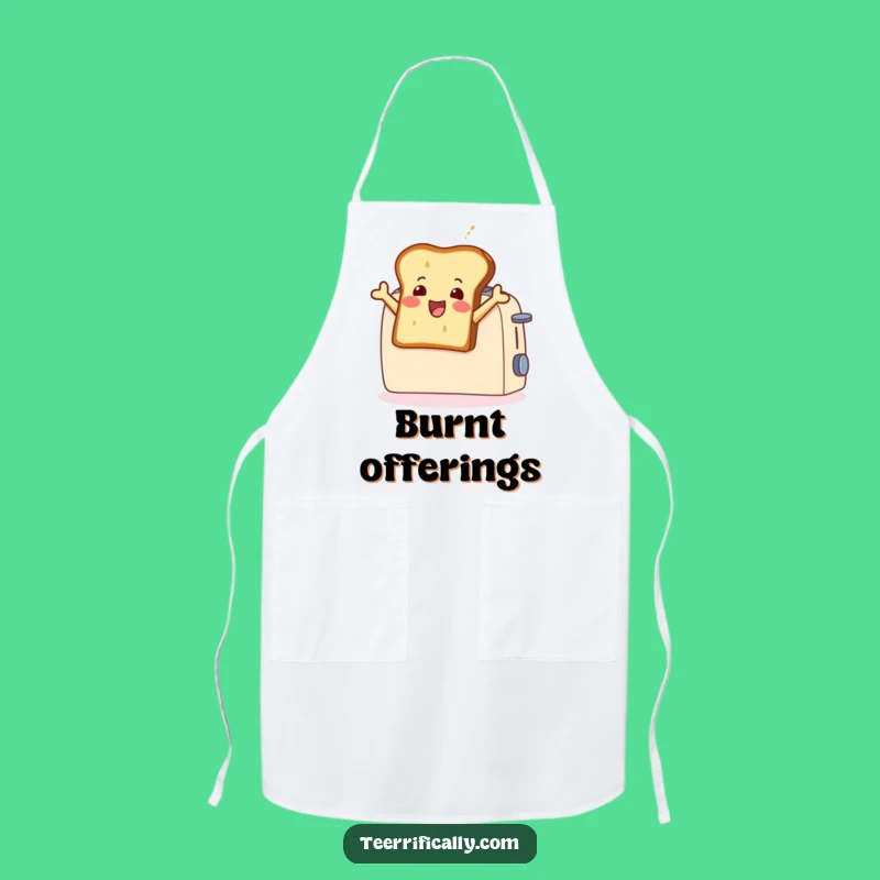 Funny Toast Leaping Apron: Hilarious Kitchen Wear for Cheerful Cooking Adventures