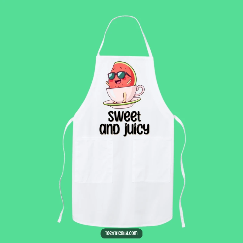 Funny Watermelon Surfing Apron: Cook Up Summer Smiles