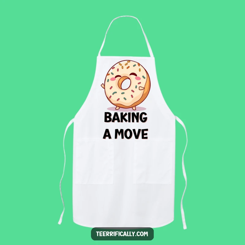 Funny Winking Donut Apron - Bake with Playful Sprinkles
