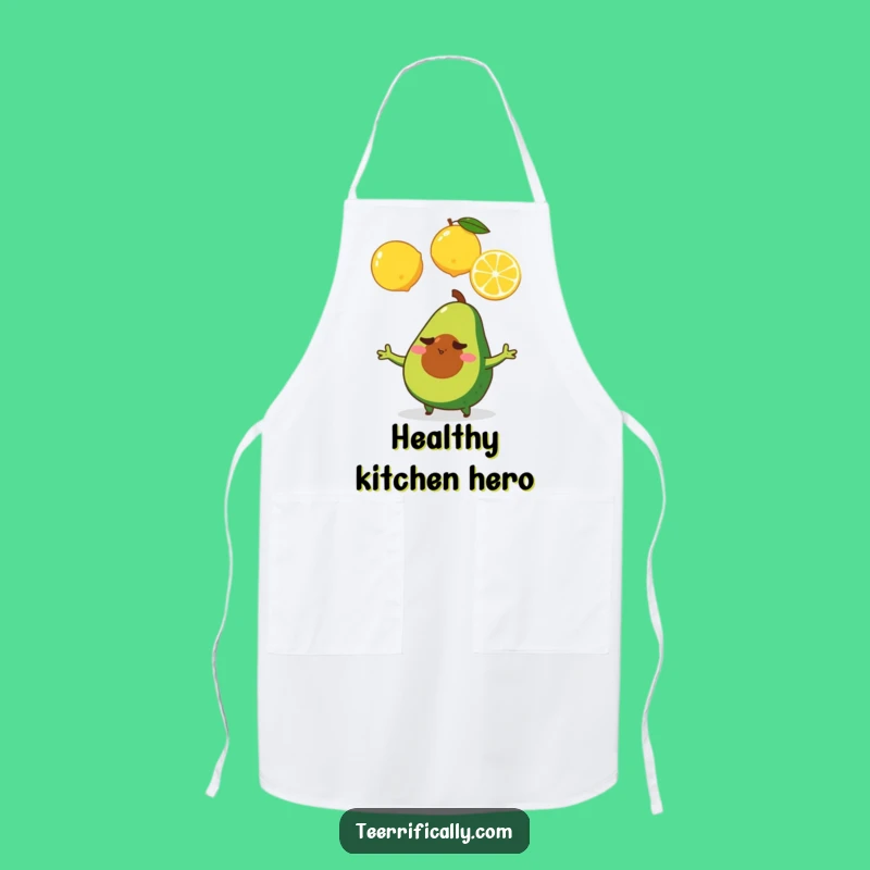 Funny Avocado Lemon Juggling Apron - Determined Kitchen Fun
