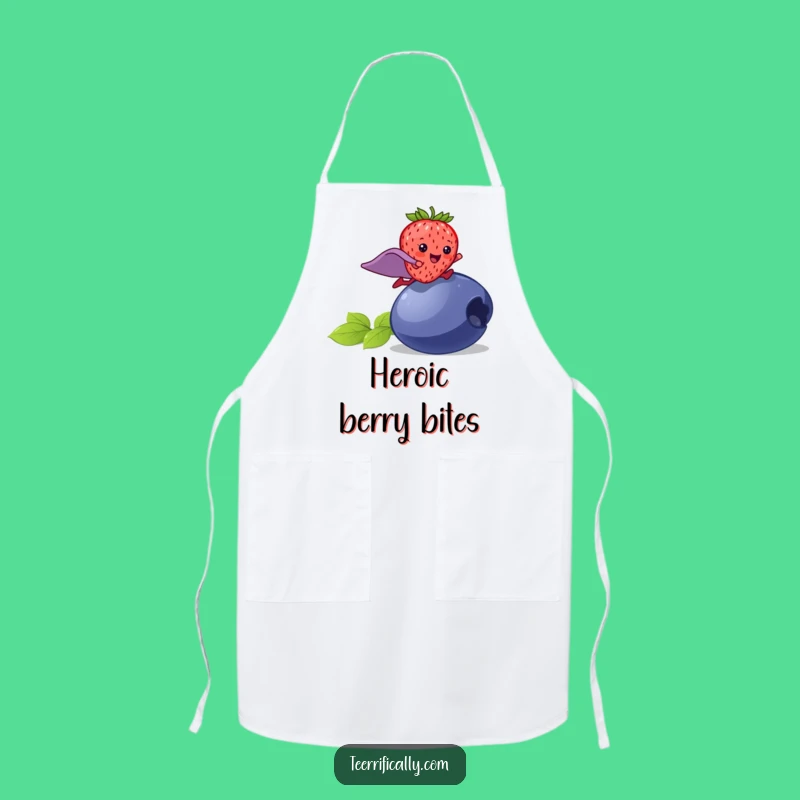 Funny Strawberry Superhero Apron: Cook with Courage, Kitchen Fun, Perfect Funny Gift