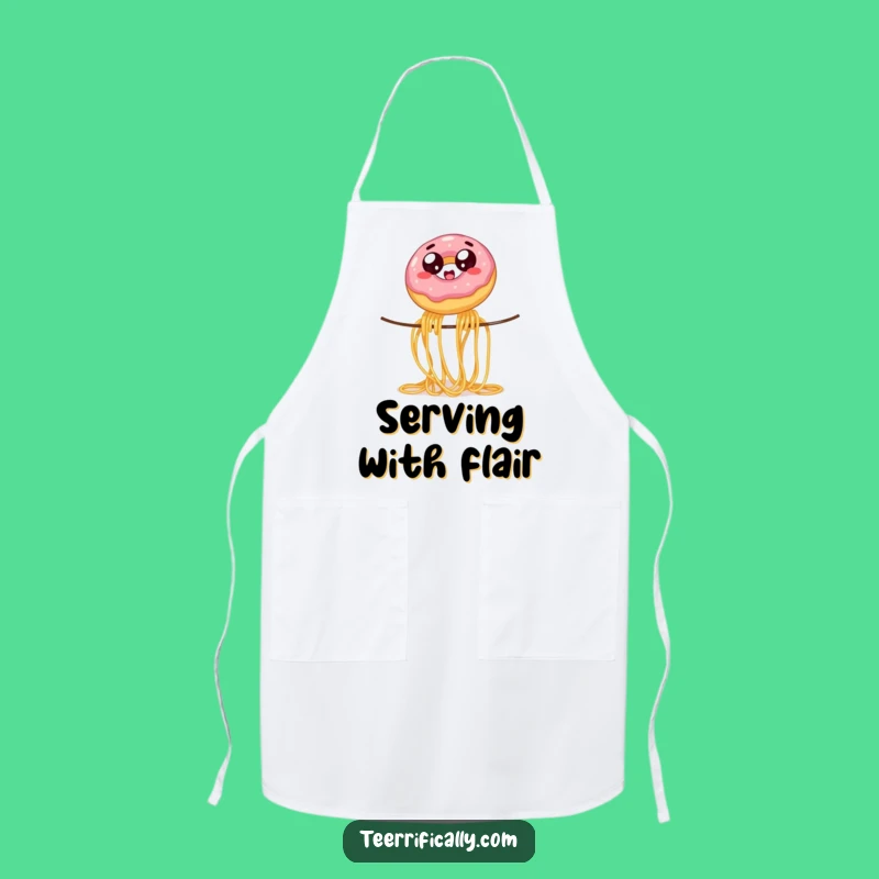 Funny Donut Spaghetti Apron: Kitchen Humor for the Dessert Lover