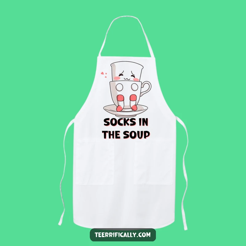 Funny Teacup Apron: Kitchen Sock Sorcerer, Perfect Funny Gift for Quirky Cooks!