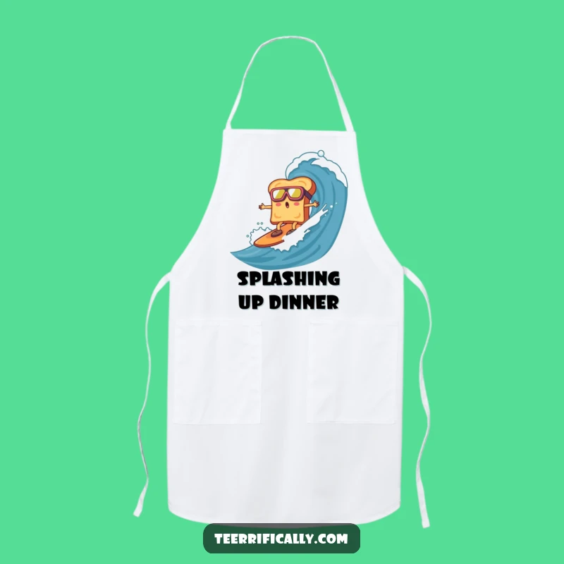 Funny Toast Surfing Apron: Kitchen Humor for the Adventurous Eater