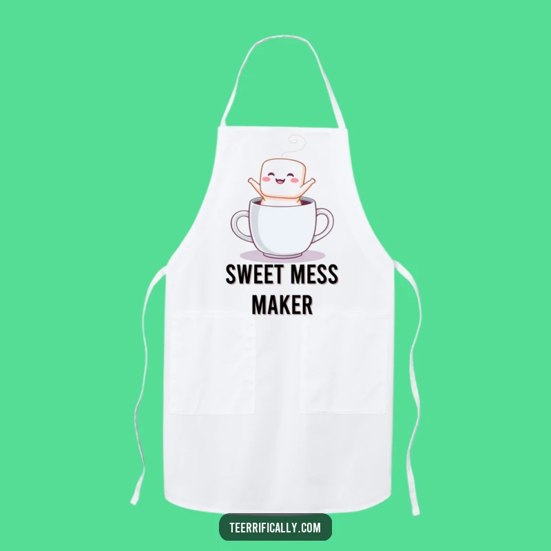 Funny Marshmallow Jump Apron - Bake with Joyful Style, Perfect Cute Funny Gift