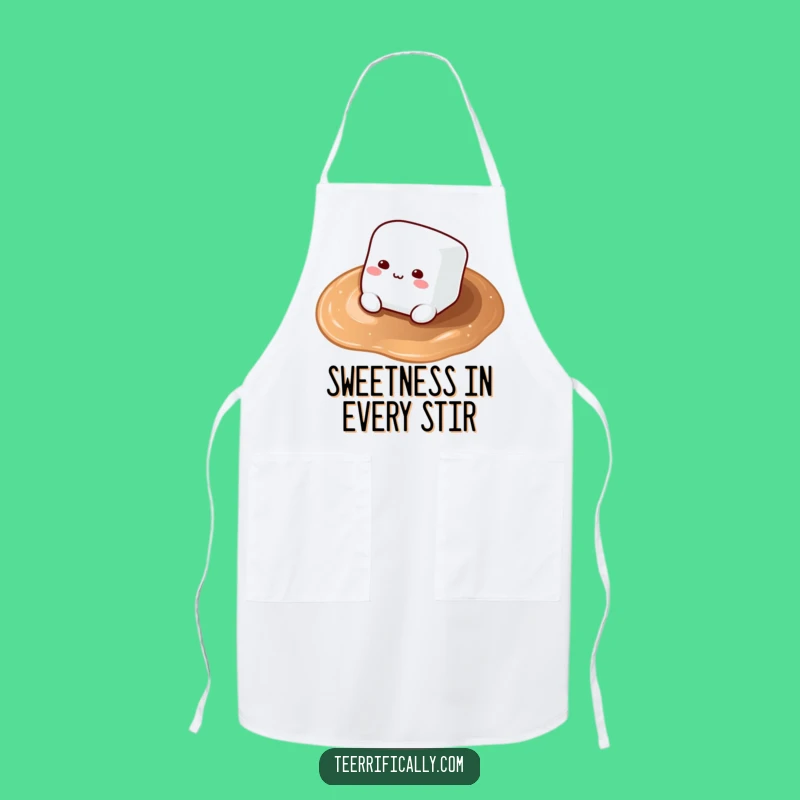 Funny Marshmallow Hot Cocoa Apron: Whimsical Kitchen Wear, Perfect Chef Gift
