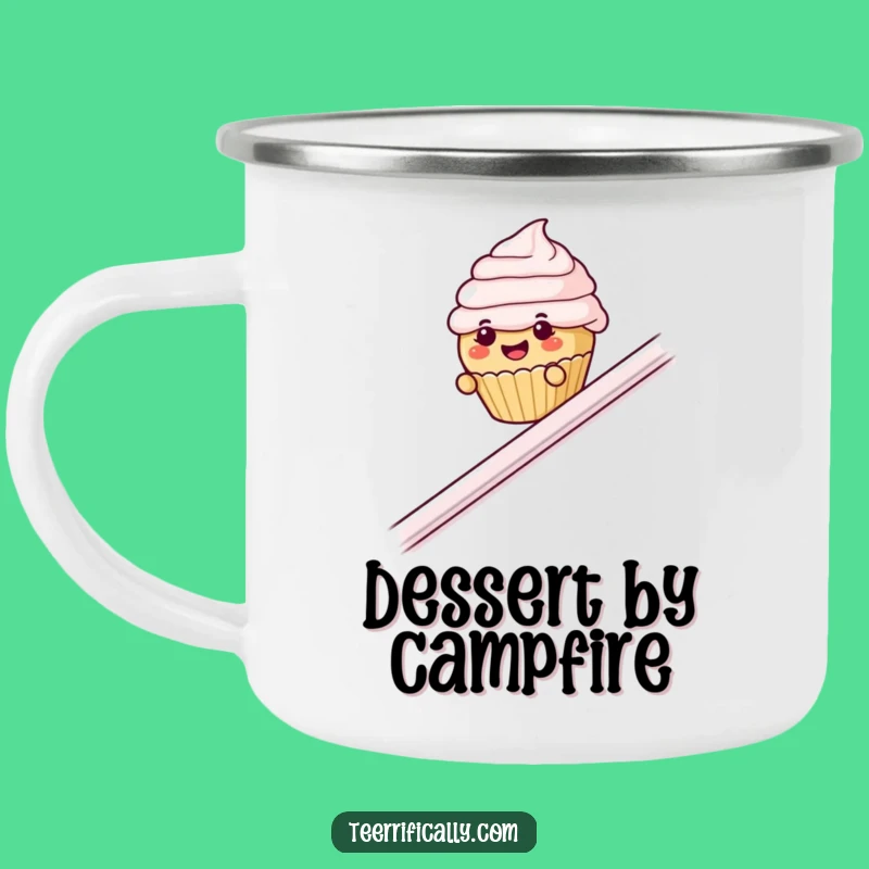 Funny Cupcake Banister Camping Mug - Sweet Adventures & Fun