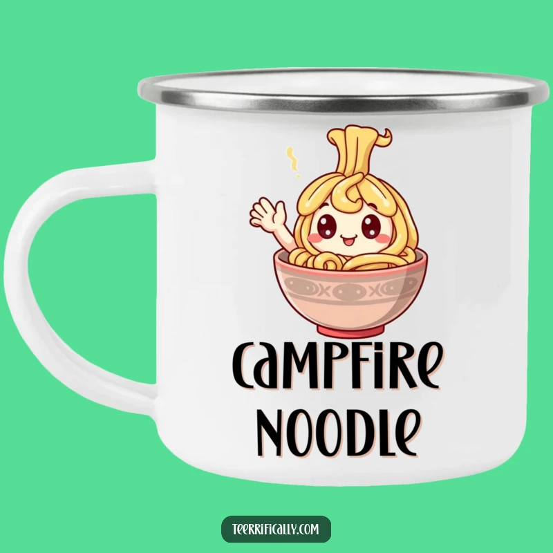 Funny Happy Noodle Camping Mug - Waving Adventure Fuel