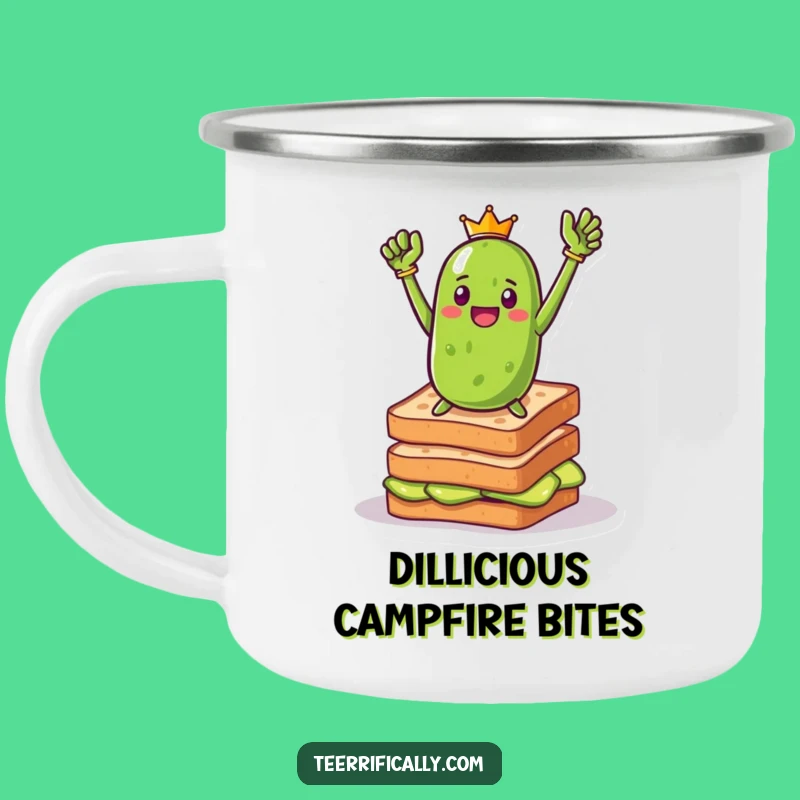 Funny Pickle Toast Hero Camping Mug: Your Bold Companion for Outdoor Adventures