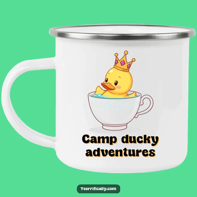 Funny Royal Rubber Duck Camping Mug: Outdoor Whimsical Gift