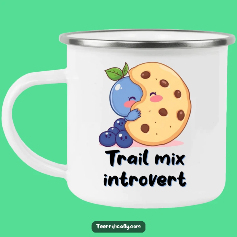 Funny Shy Blueberry Camping Mug - Durable Cute Drinkware, Perfect Adorable Funny Gift