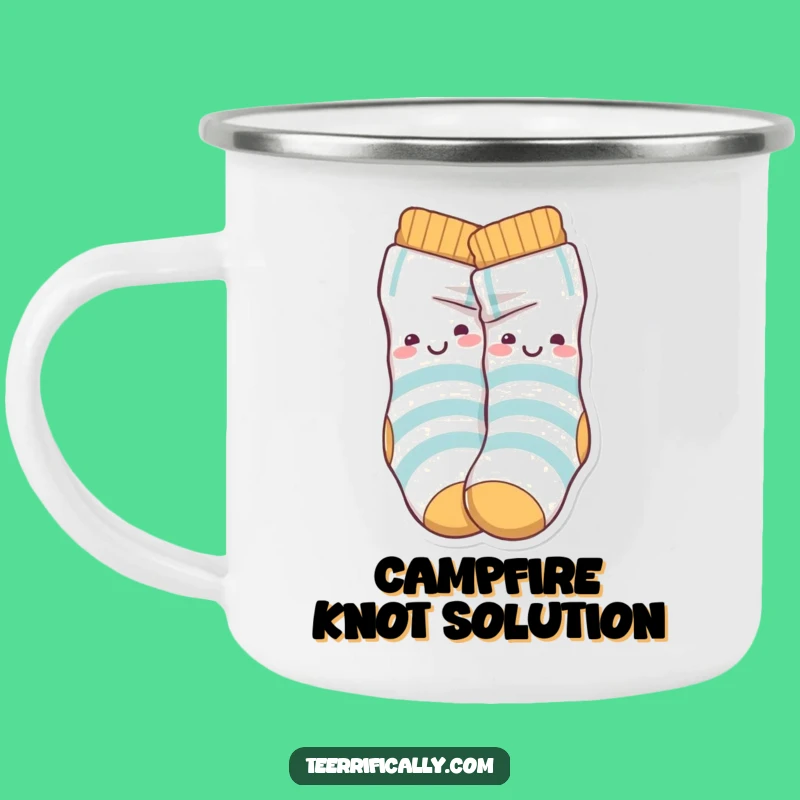 Funny Sock Knot Camping Mug: Playful Humor for Outdoor Adventures