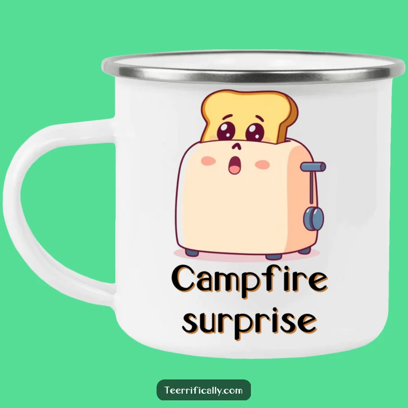 Funny Toast Campfire Mug: Hilarious Cartoon for Shockingly Good Mornings