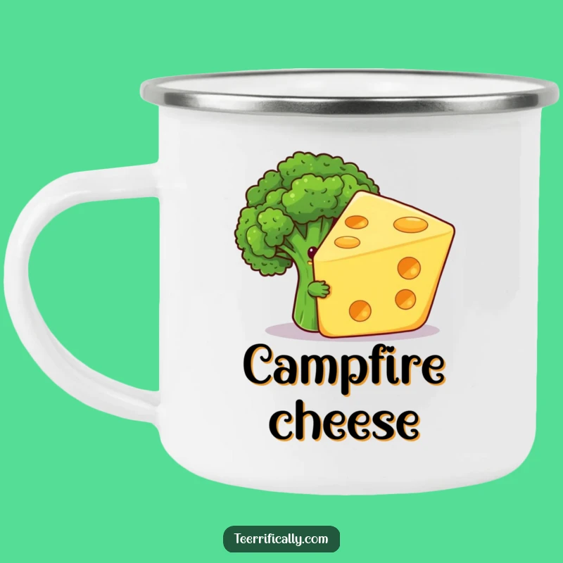 Funny Veggie Camping Mug: Shy Broccoli Cheese Fun, Perfect Humorous Gift