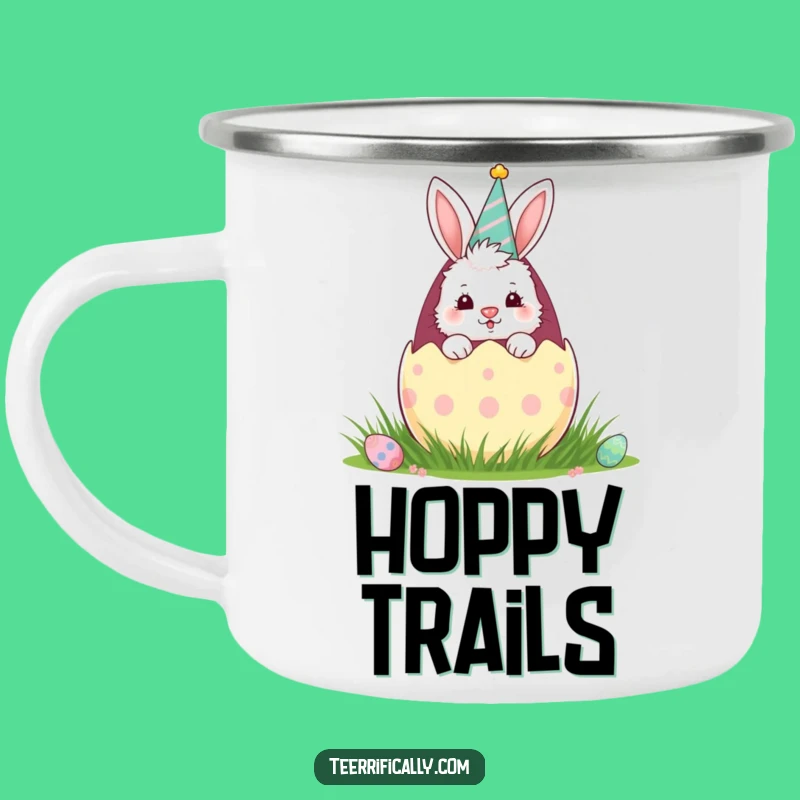 Funny Bunny Easter Camping Mug: Egg Surprise Adventure, Great Outdoor Gift!