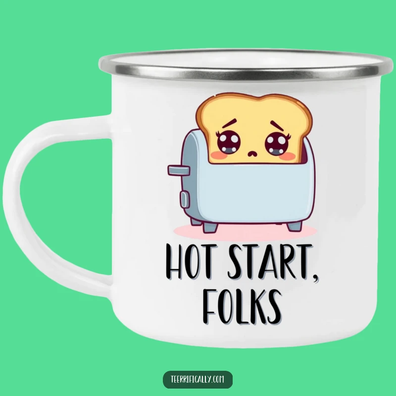 Funny Toast Camping Mug: Breakfast Jump Start, Ultimate Funny Gift for Campers!