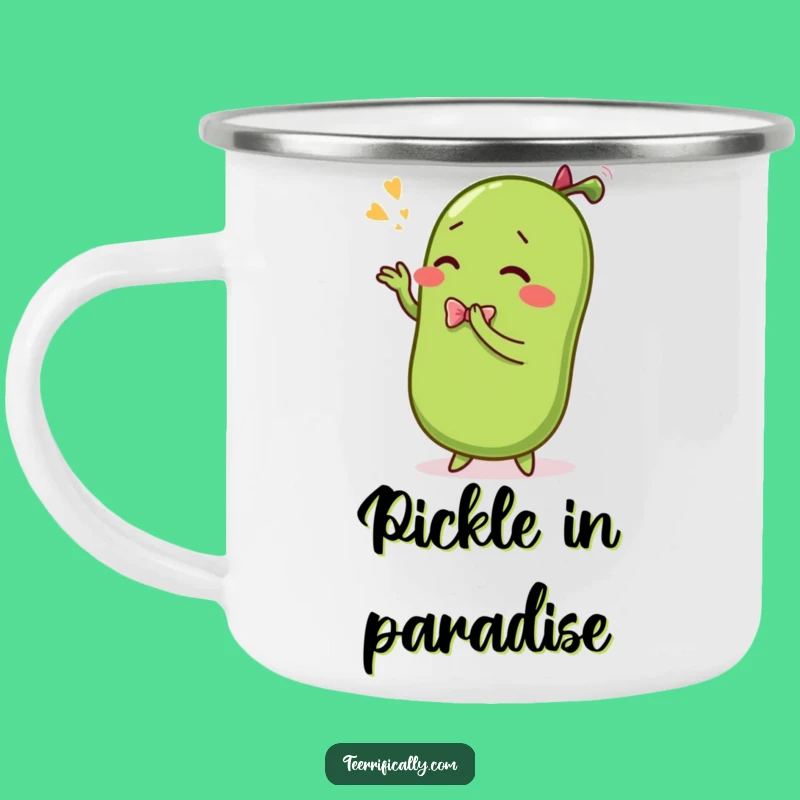 Funny Pickle Bowing Camping Mug - Durable Comedic Drinkware, Perfect Funny Gift