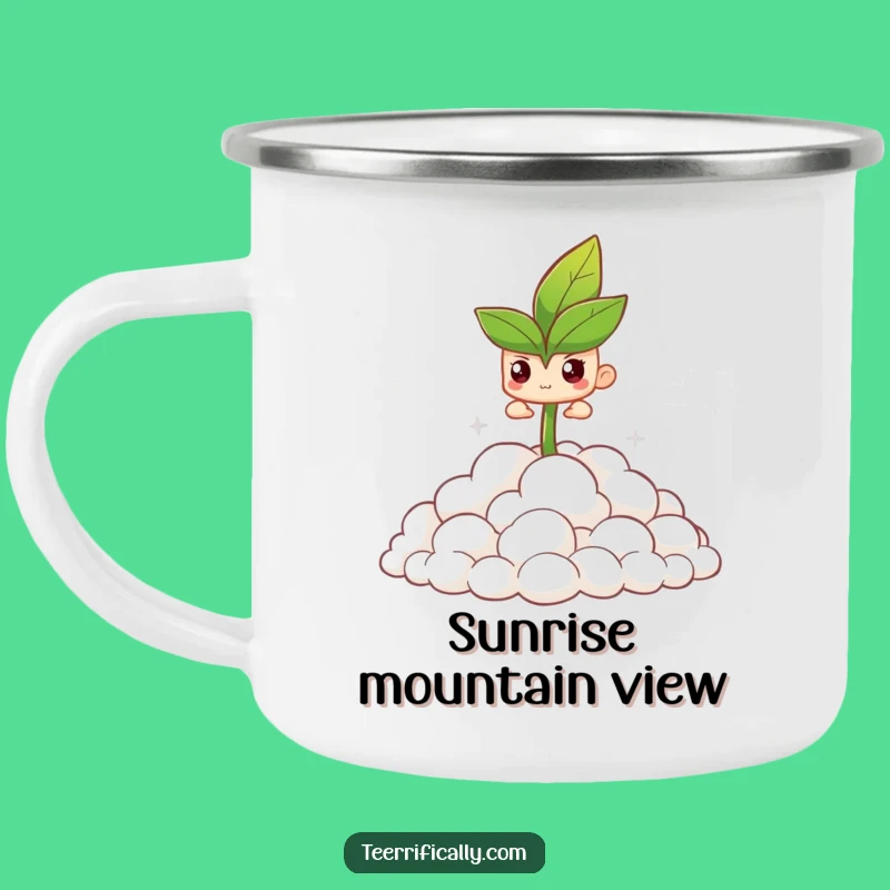 Funny Camping Mug: Sprout's Cloud Climb, Outdoor Growth, Adventure Gift