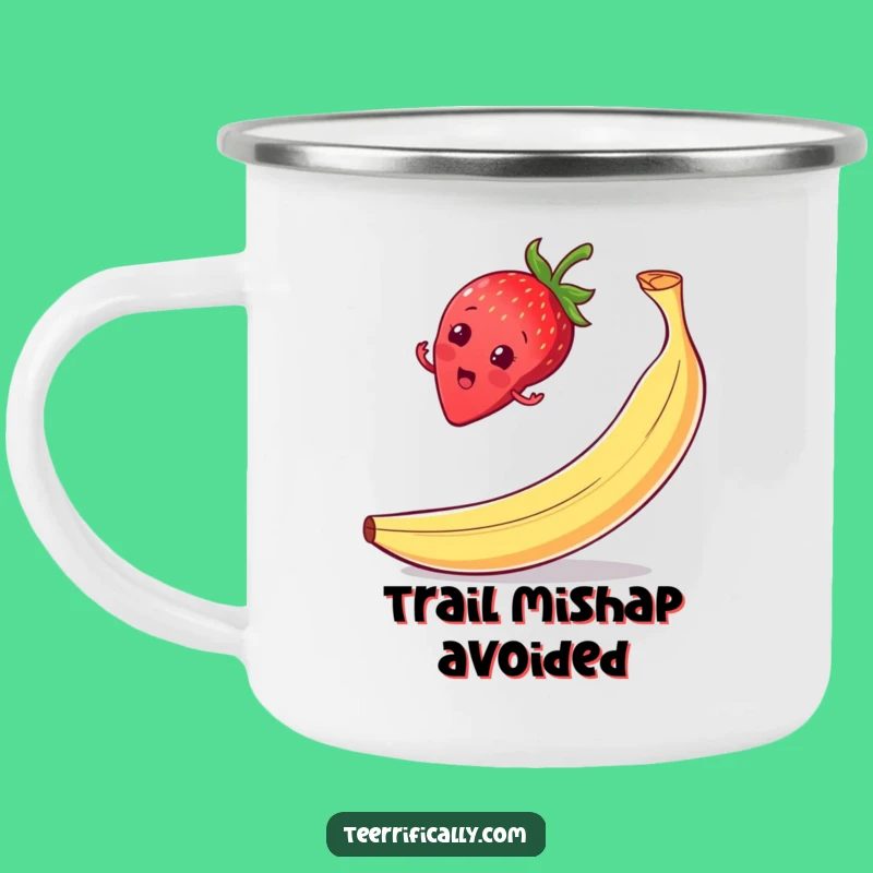 Funny Strawberry Balance Camping Mug: Hilarious Brews for Cheeky Campers!