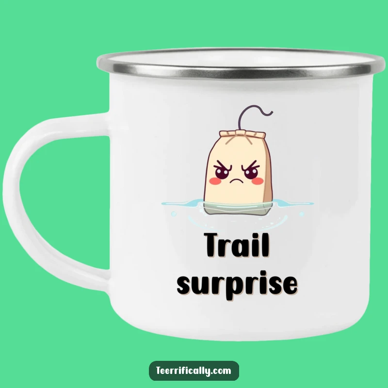 Funny Grumpy Teabag Camping Mug - Surprise Your Trail Brew