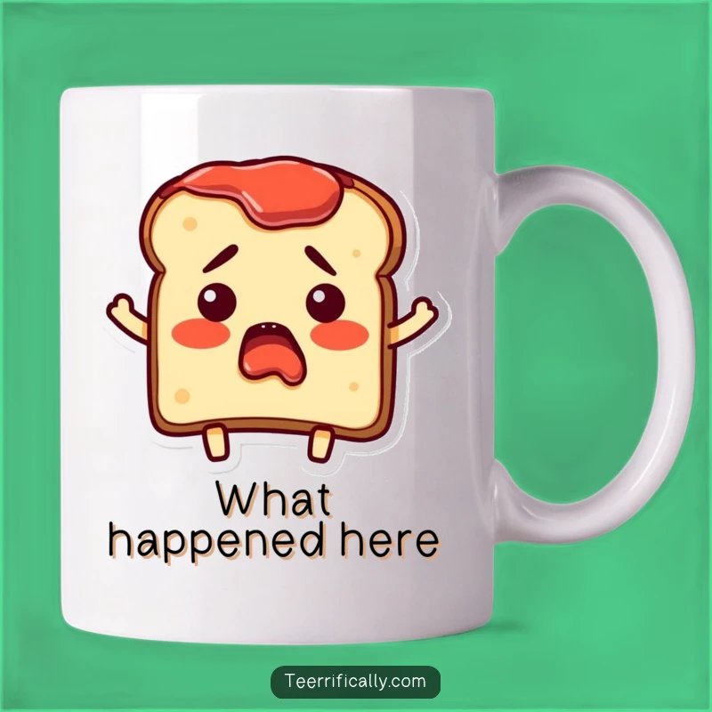 Funny Bewildered Toast Mug: Surprise Character Design, Perfect Gift for Breakfast Lovers