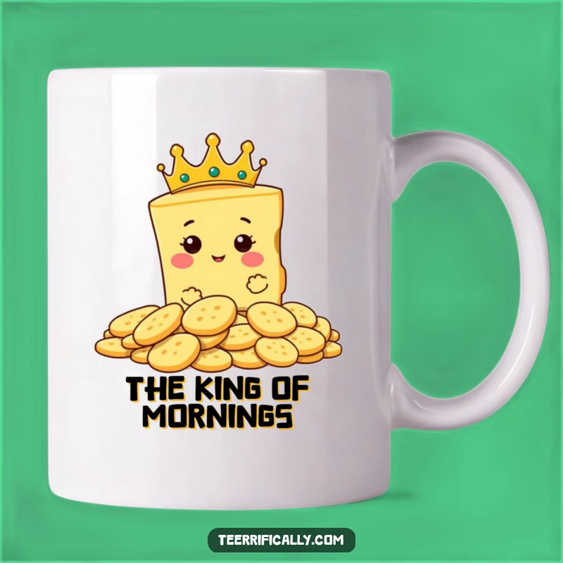 Funny Cheese King Crown Mug - Regal & Humorous Dairy Lover Gift
