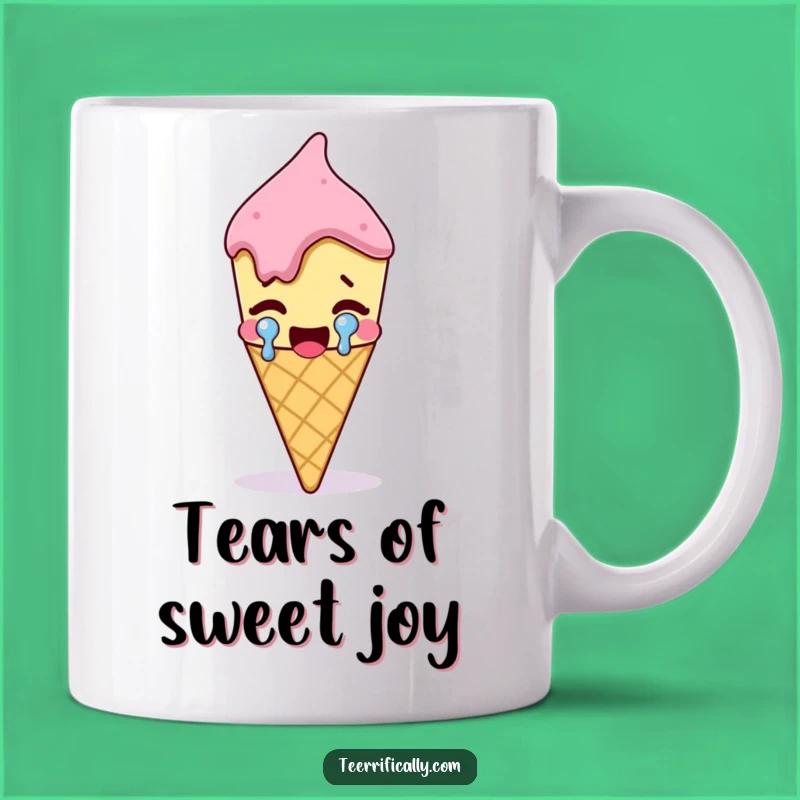 Funny Melting Ice Cream Mug: Hilarious Tearful Joy Gift for Sweet Lovers