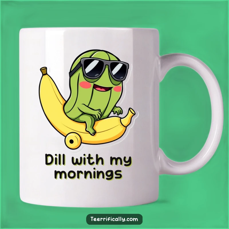 Funny Pickle Banana Mug: Cool Rider, Hilarious Gift Idea