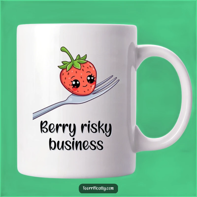 Funny Strawberry Googly Eyes Mug - Hilarious Fruit Art Perfect Gift