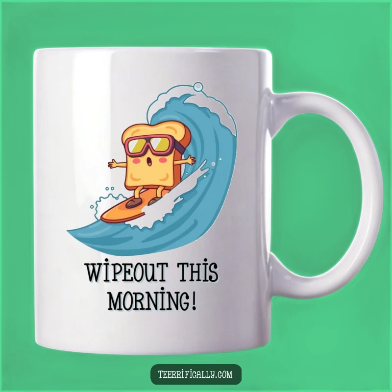 Funny Toast Surfing Mug: Hilarious Breakfast Adventure for Marmalade Lovers