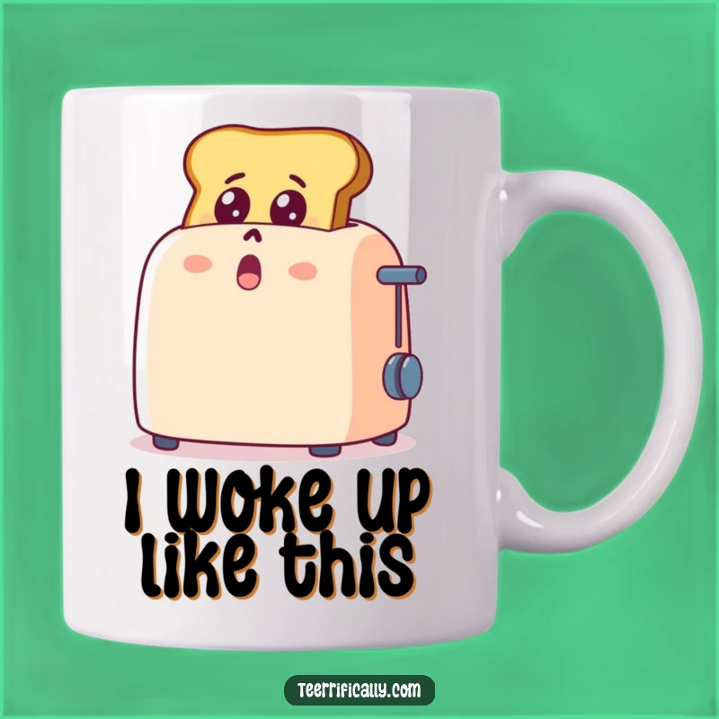 Funny Toast Surprise Mug: Hilarious Cartoon Breakfast Gift for Shocked Lovers