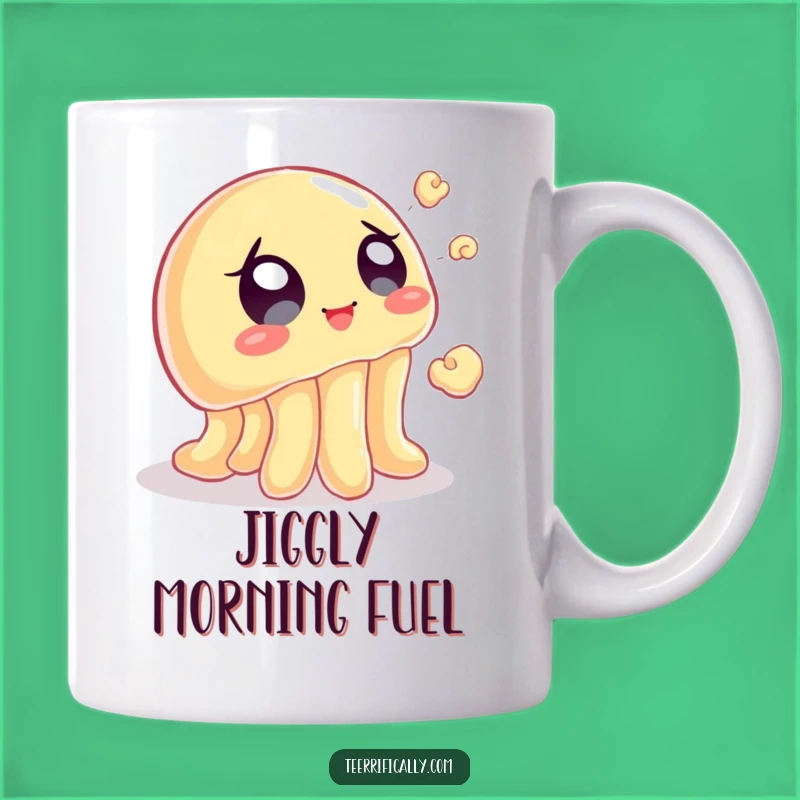 Funny Wobbly Jelly & Popcorn Mug: Snack Time Chaos, Hilarious Gift