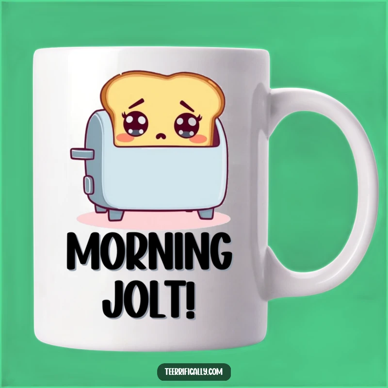 Funny Startled Toast Mug: Morning Jump Scare, Perfect Funny Gift for Breakfast Lovers!