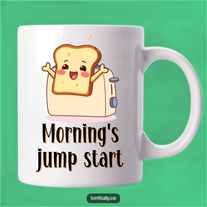 Funny Toast Leaping Mug: Perfect Playful Breakfast Gift for Toast Lovers