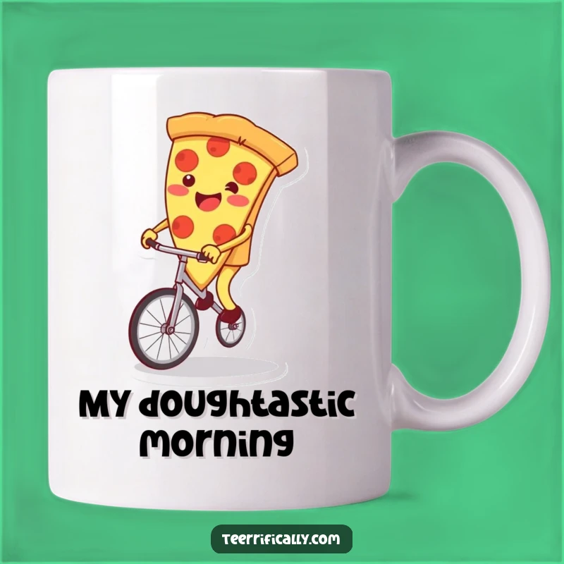 Funny Pizza Unicyclist Mug: Hilarious Gift for Pizza Lovers and Comedians