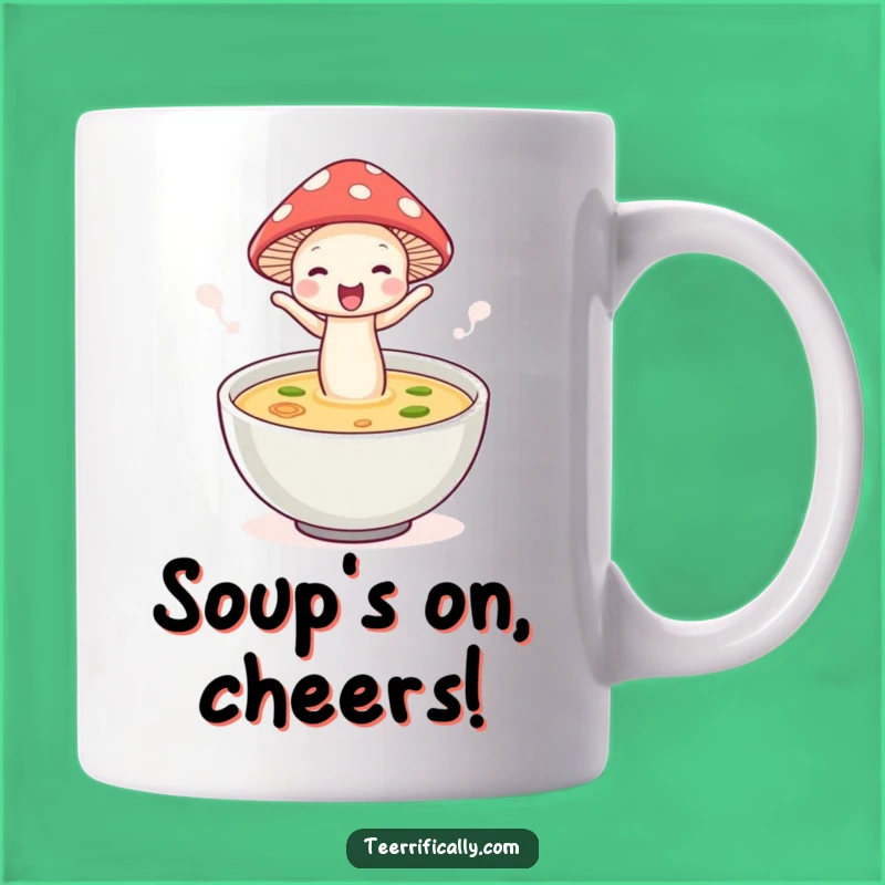 Funny Mushroom Soup Mug: Whimsical and Hilarious Gift for Foodies!