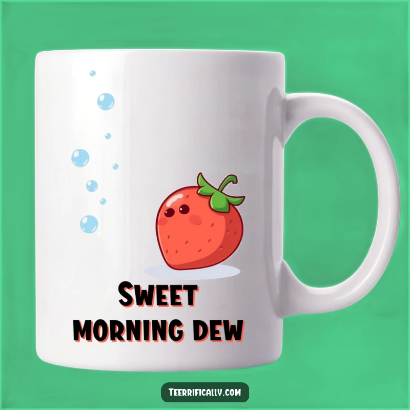 Funny Strawberry Mug: Water Droplet Juggler, Fruity Fun, Perfect Gift